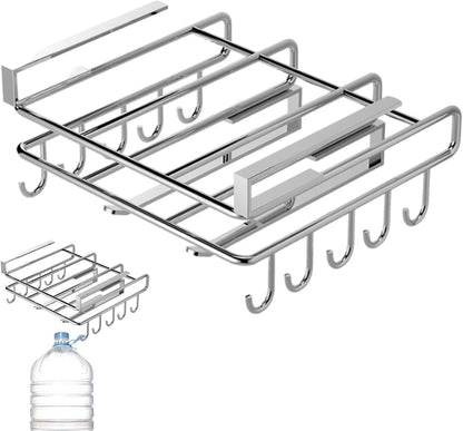 Générique Chopping Board Organizer – Edelstahl | Chopping board organizer with stainless steel design, Multifunctional Rack with hooks for kitchen storage