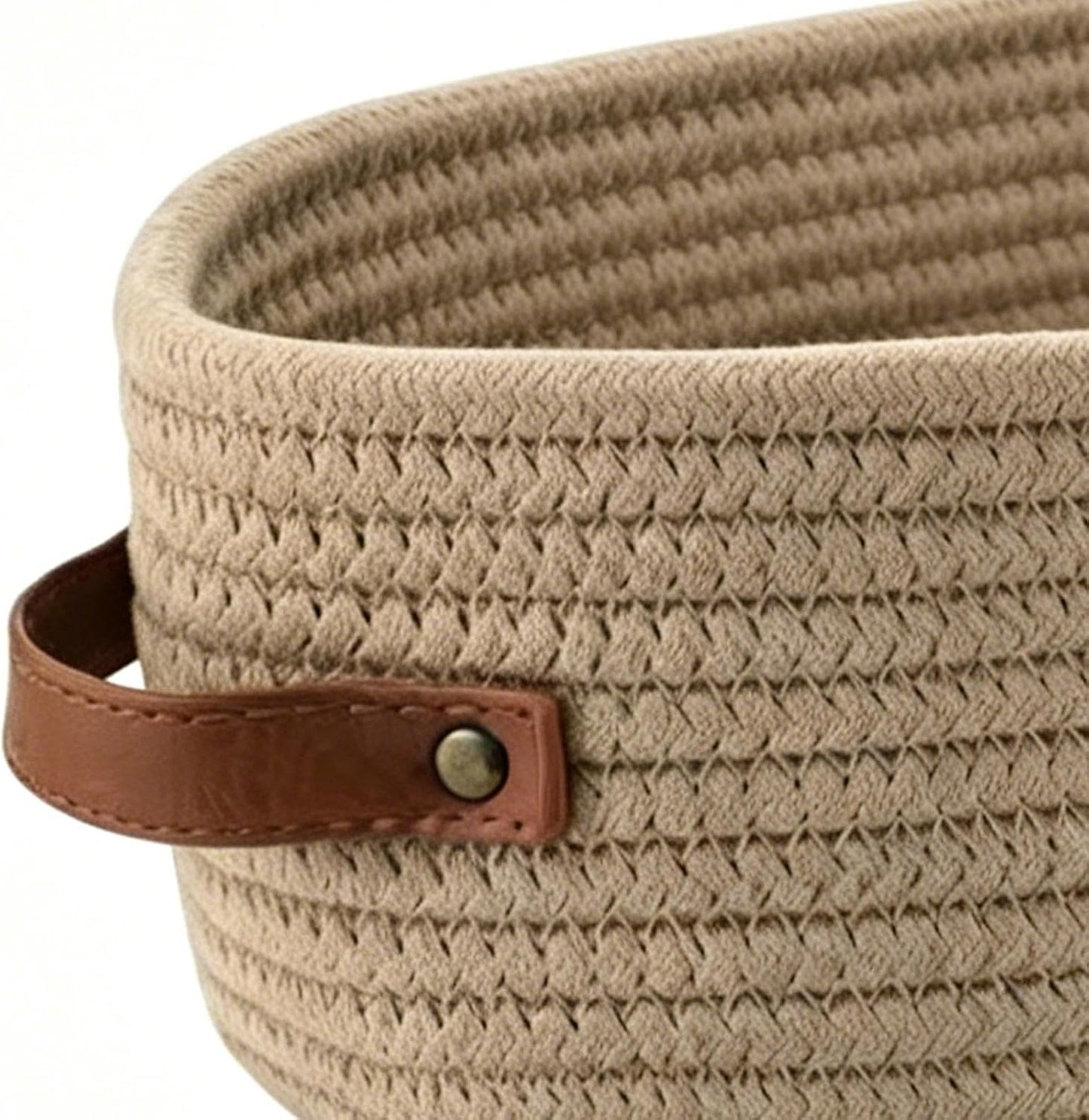 Woven Baskets for Storage - 2 Pieces Large Decorative Bins with Handles | Bathroom Storage Basket for Towels Paper Diapers Toys Home Nursery Bedroom Living Room Kitchen Shelves