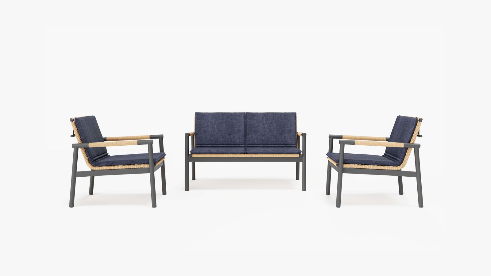 Cushions for Flex Loveseat and Conversation Set #color_deep sea navy