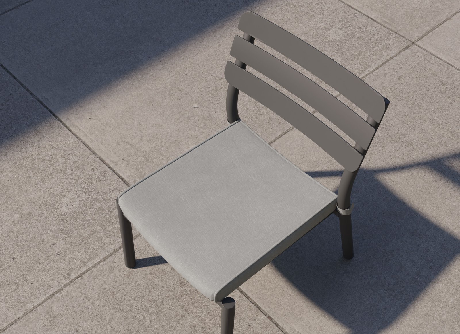 Aluminum Outdoor Square Dining Table + 4 595 Armless Chairs - Image 10