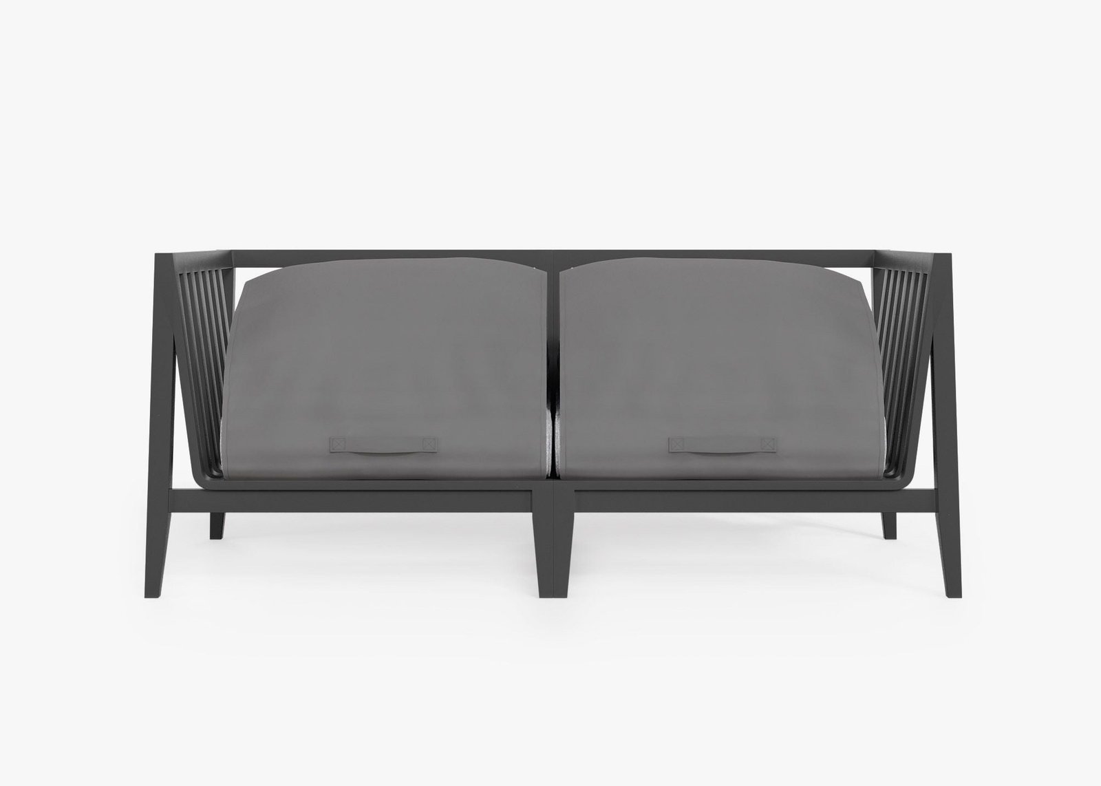 Charcoal Aluminum Outdoor Loveseat (Experience Outer) - Image 7