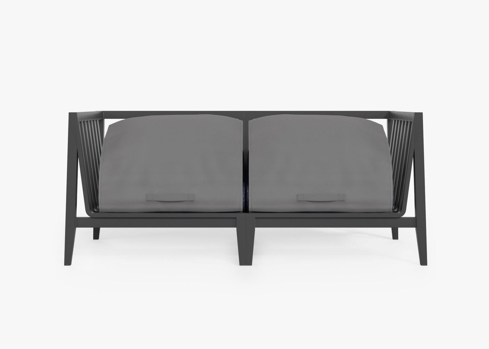 Charcoal Aluminum Outdoor Loveseat (Experience Outer) - Image 11