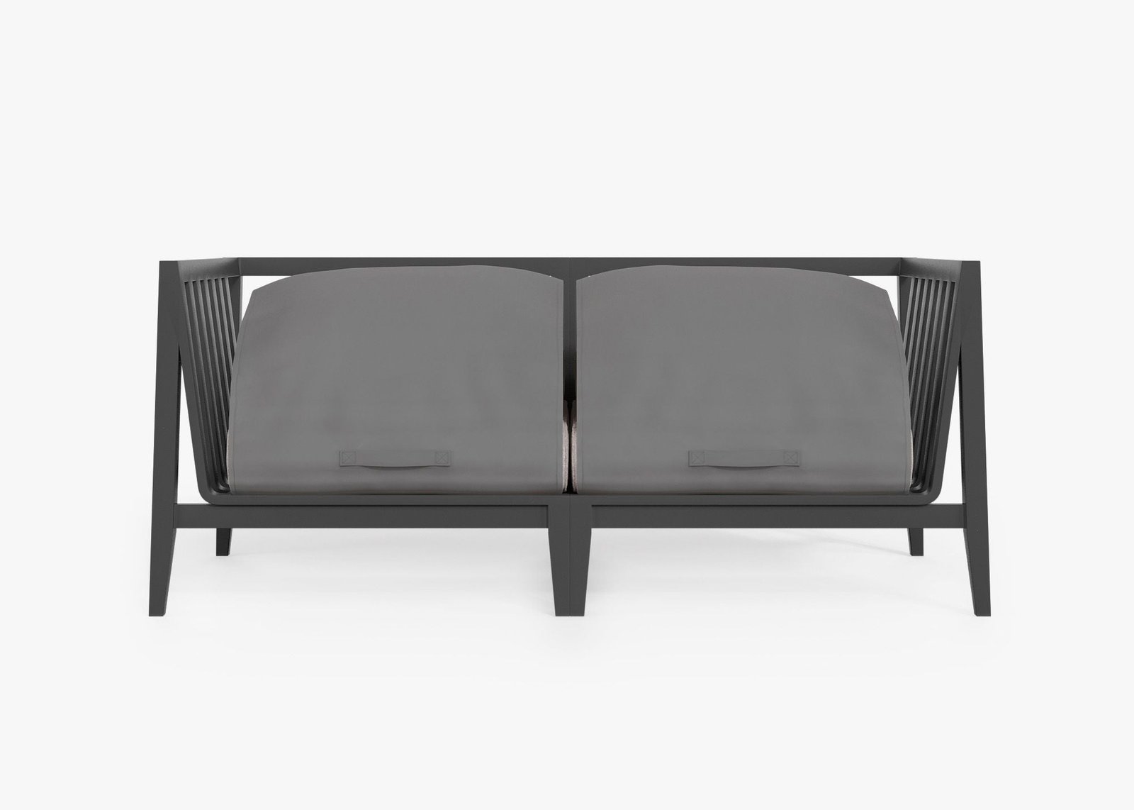 Charcoal Aluminum Outdoor Loveseat (Experience Outer) - Image 15