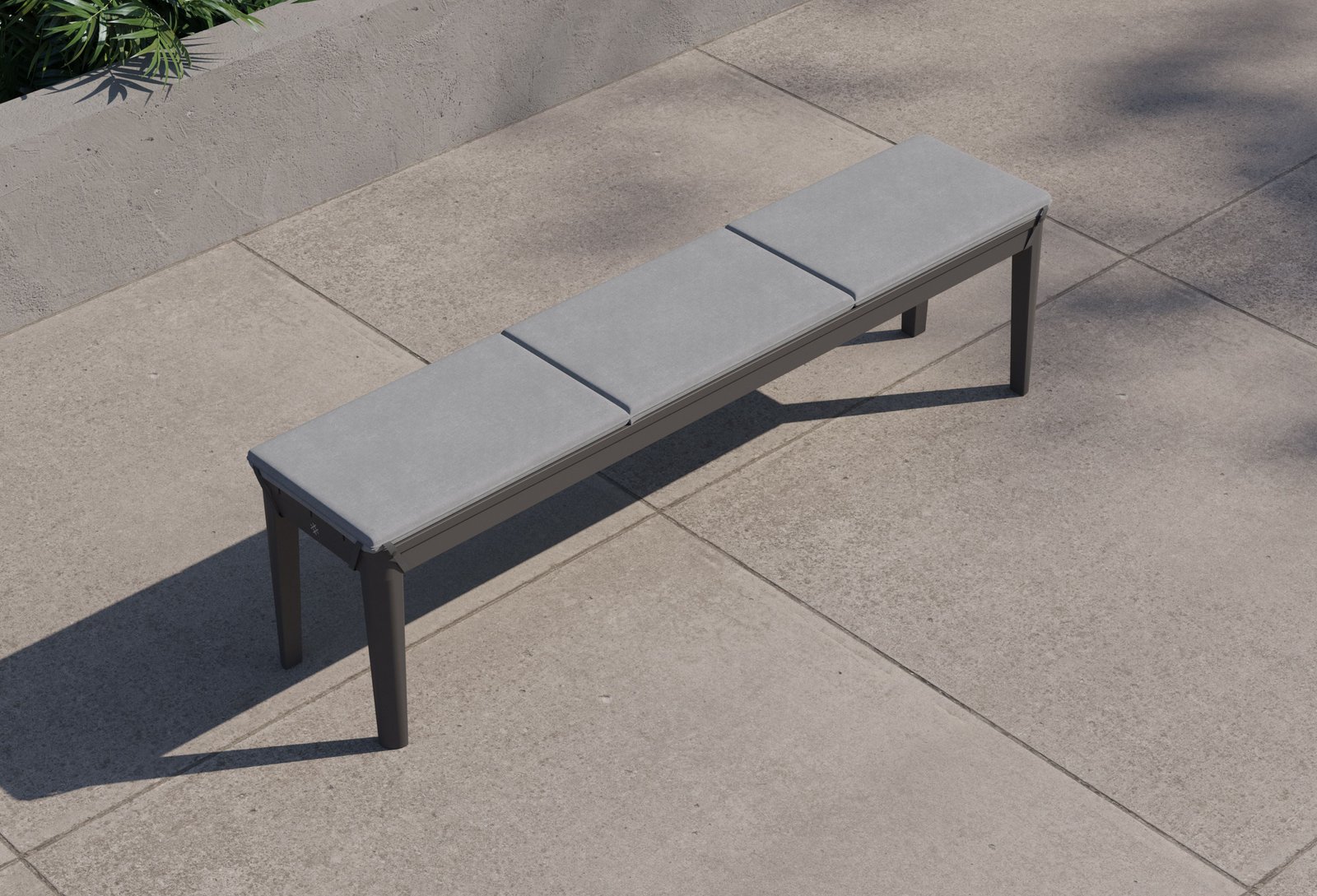 Aluminum Outdoor Dining Bench Cushion - Image 6