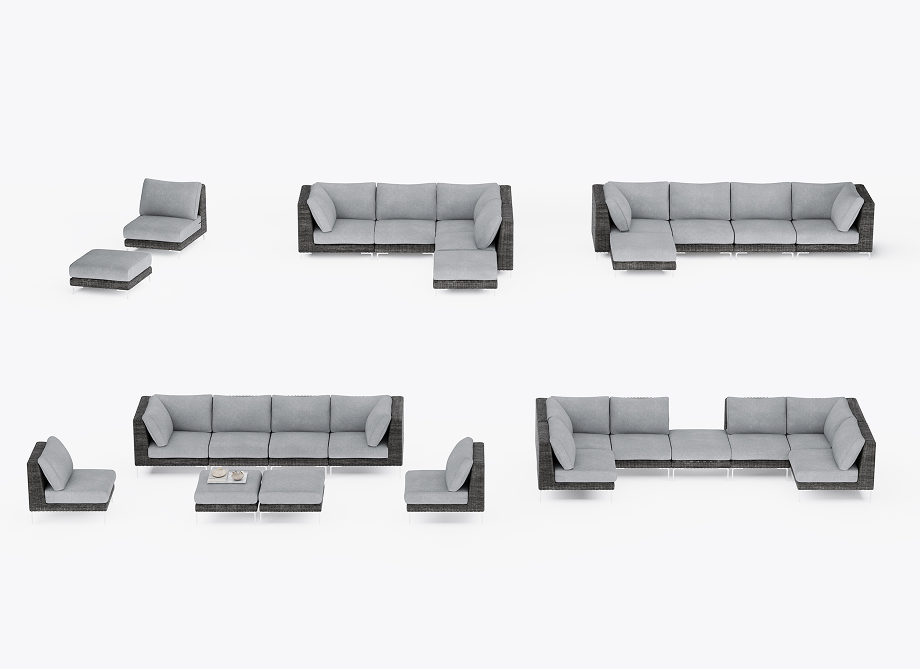 Black Wicker Multifunctional Outdoor Ottoman - Image 13