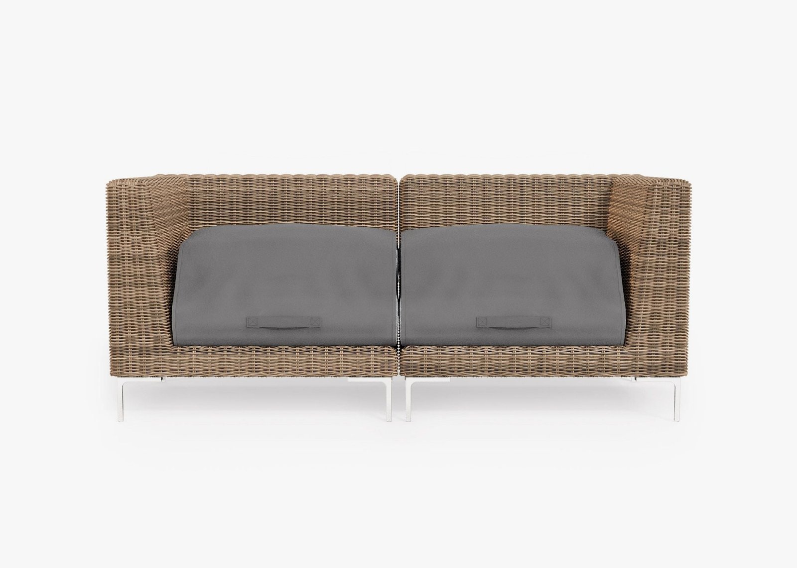 Brown Wicker Outdoor Loveseat (Experience Outer) - Image 7