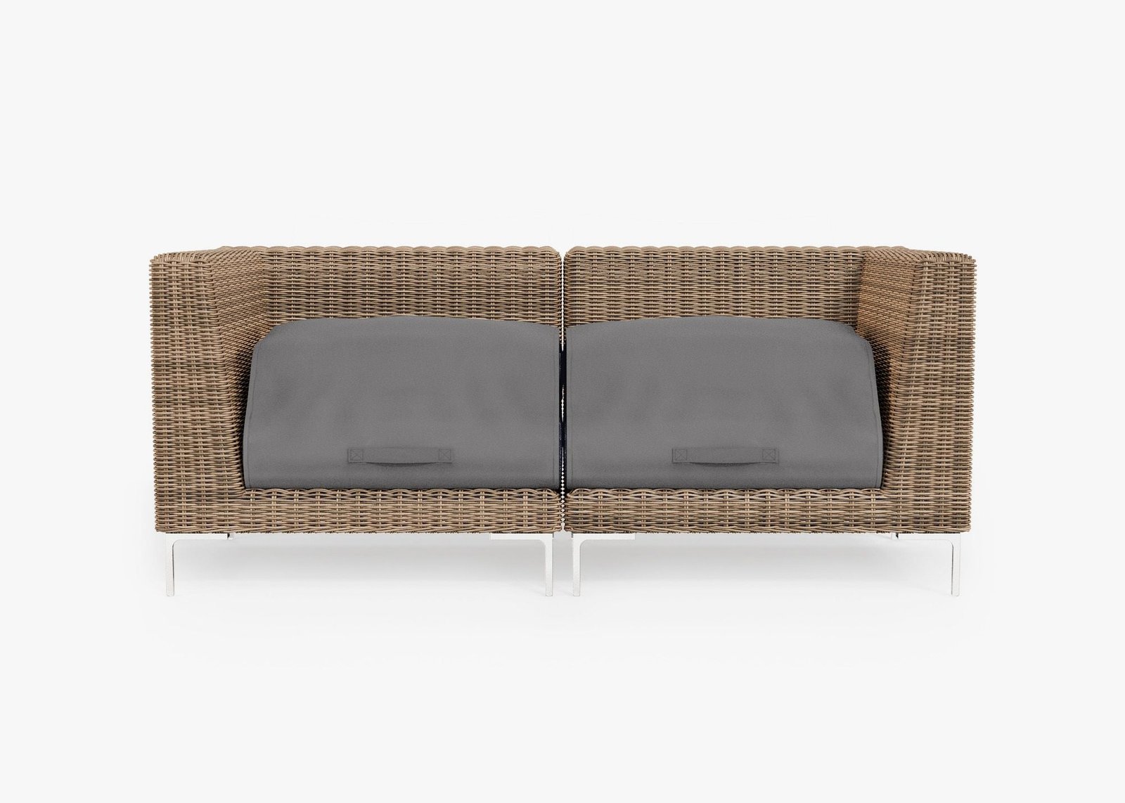 Brown Wicker Outdoor Loveseat (Experience Outer) - Image 11