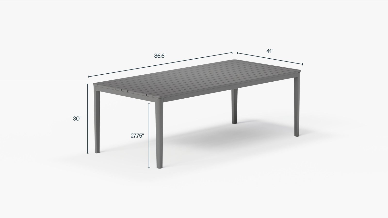 Aluminum Outdoor Rectangular Dining Table - Image 5