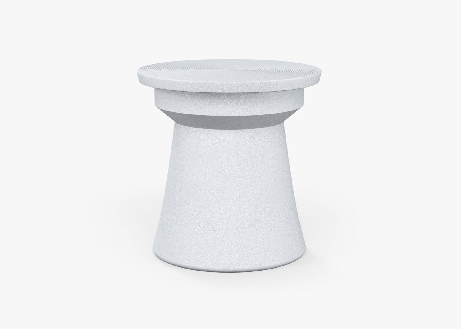 Concrete Outdoor Side Table - Classic design completes your outdoor space. #table color_(unavailable) white