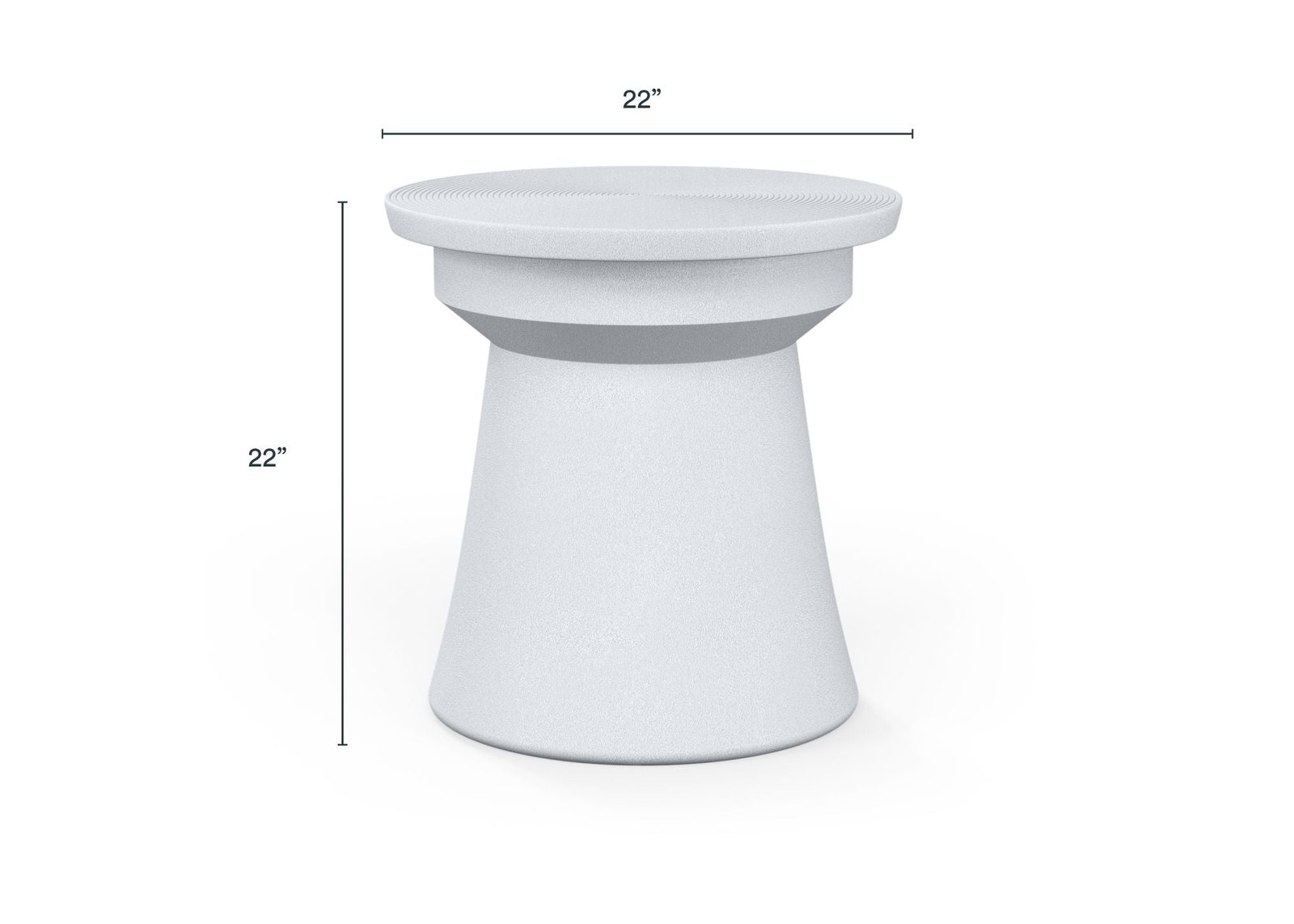 Concrete Outdoor Side Table - Classic - Image 3