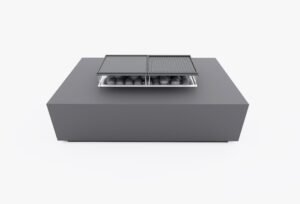 Concrete Fire Pit Table Cooking Set - Rectangular