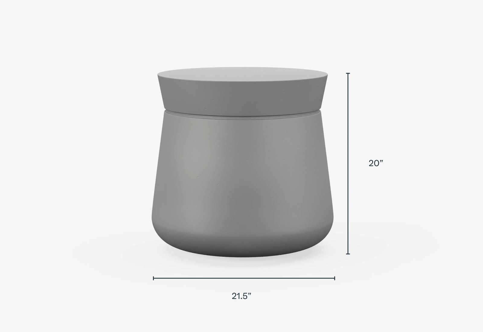 Concrete Outdoor Side Table - Round - Image 8