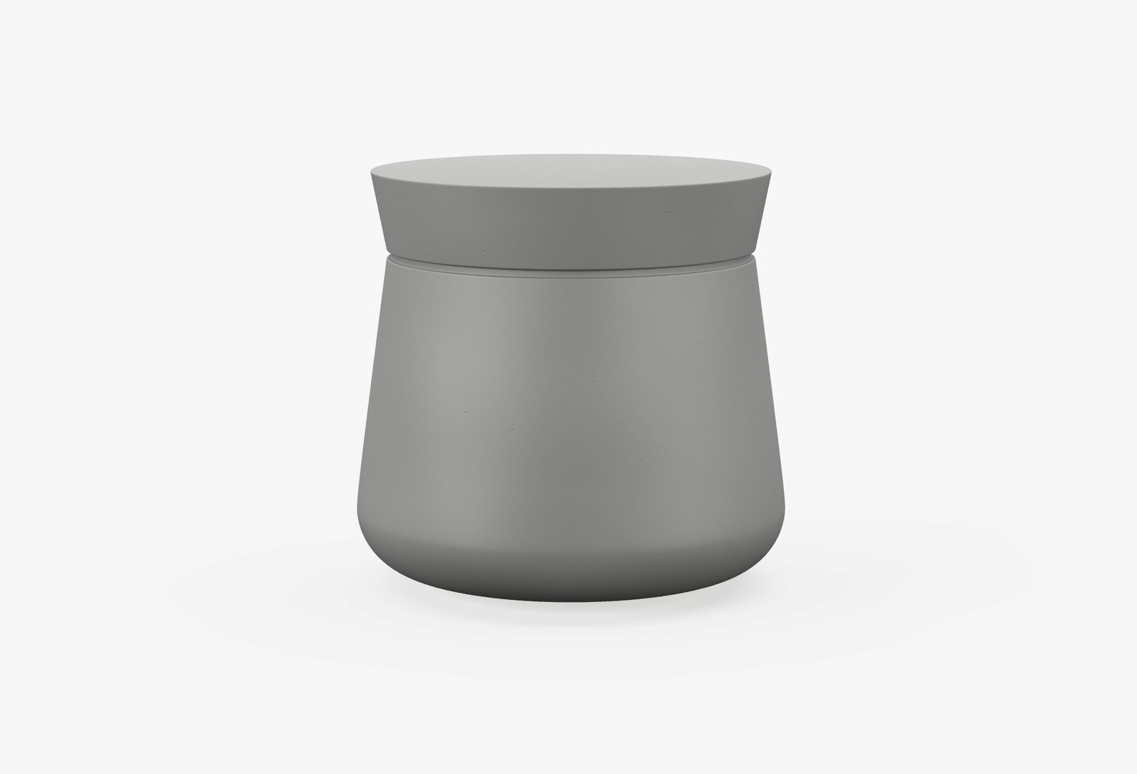 Concrete Outdoor Side Table - Round #table color_gray