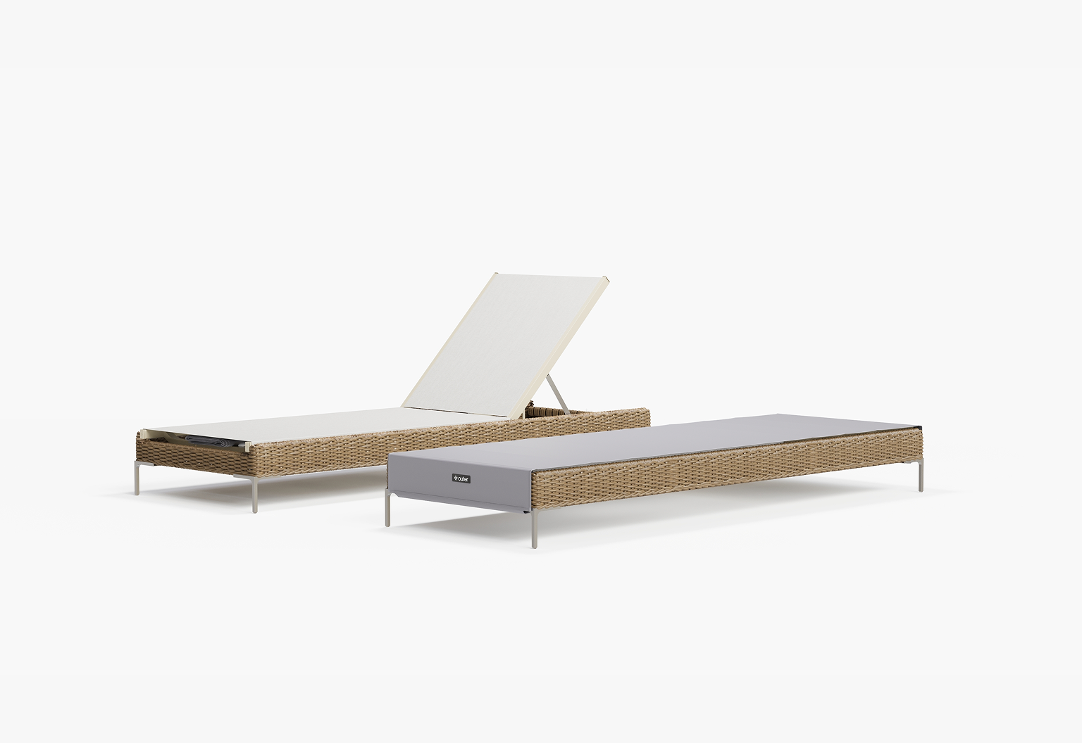 Wicker Outdoor Core Chaise Lounge, Set of 2 - Image 2