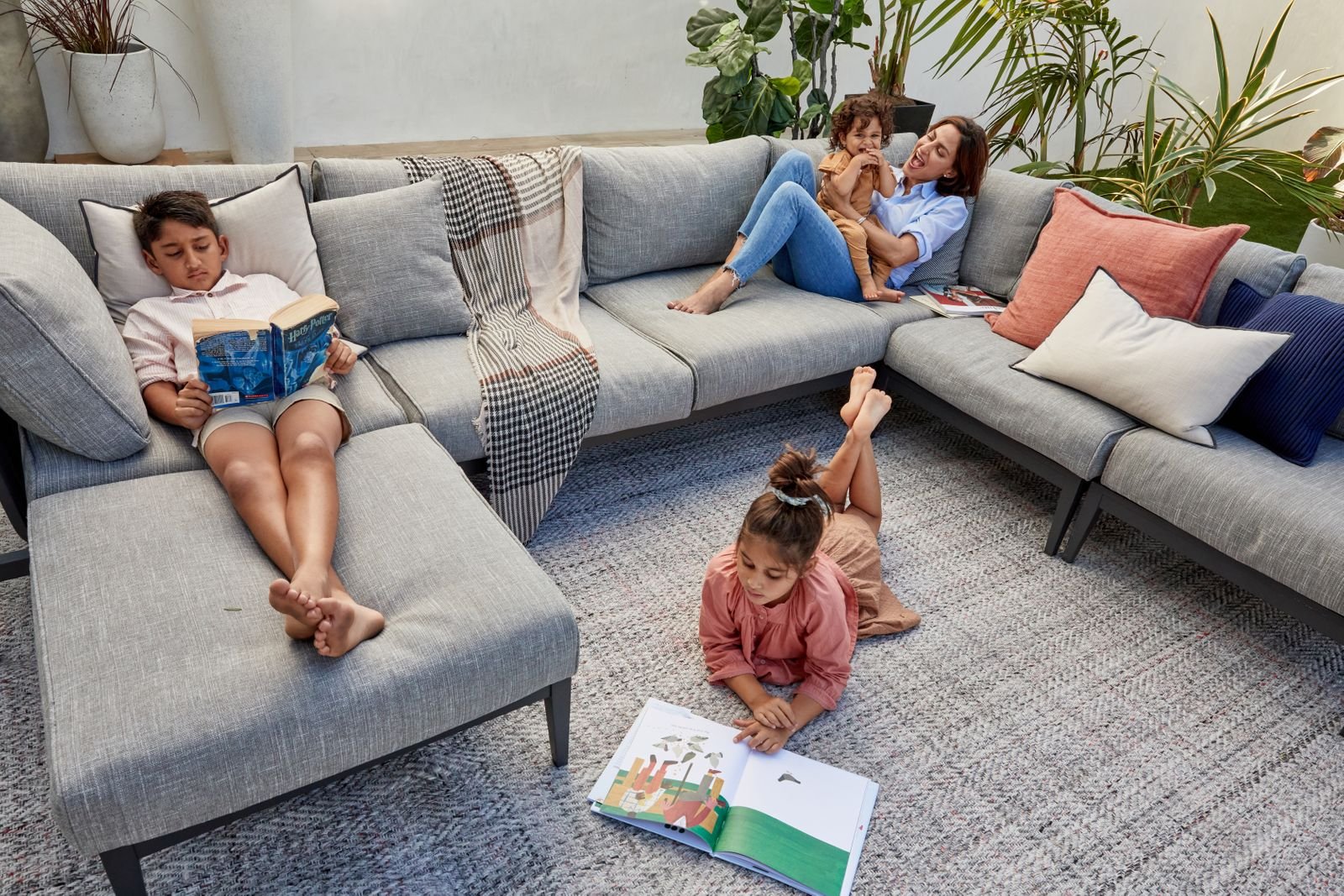 Charcoal Aluminum Outdoor Cozy Pair - Image 3