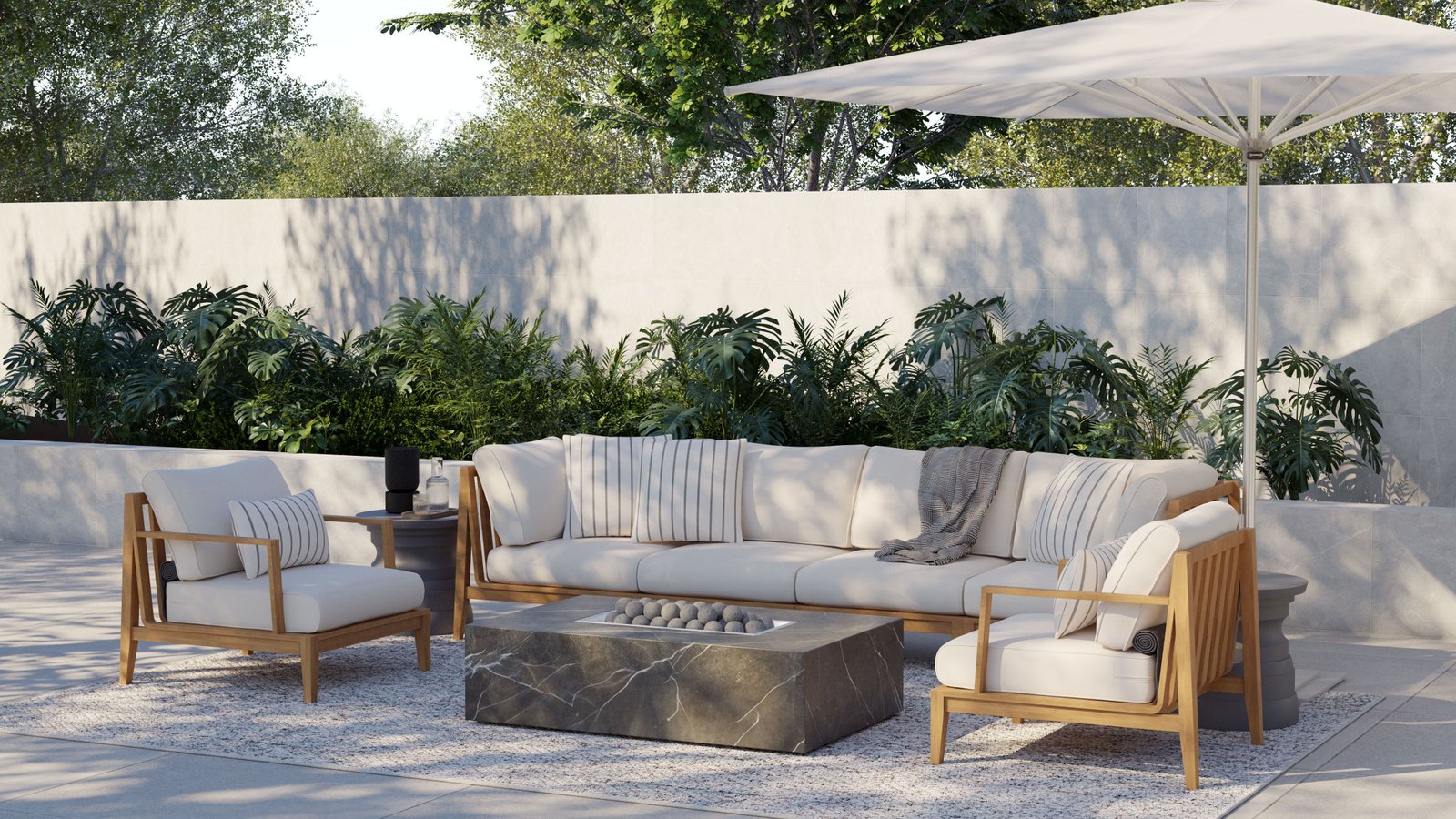 Teak Outdoor Modular Daybed - Image 12