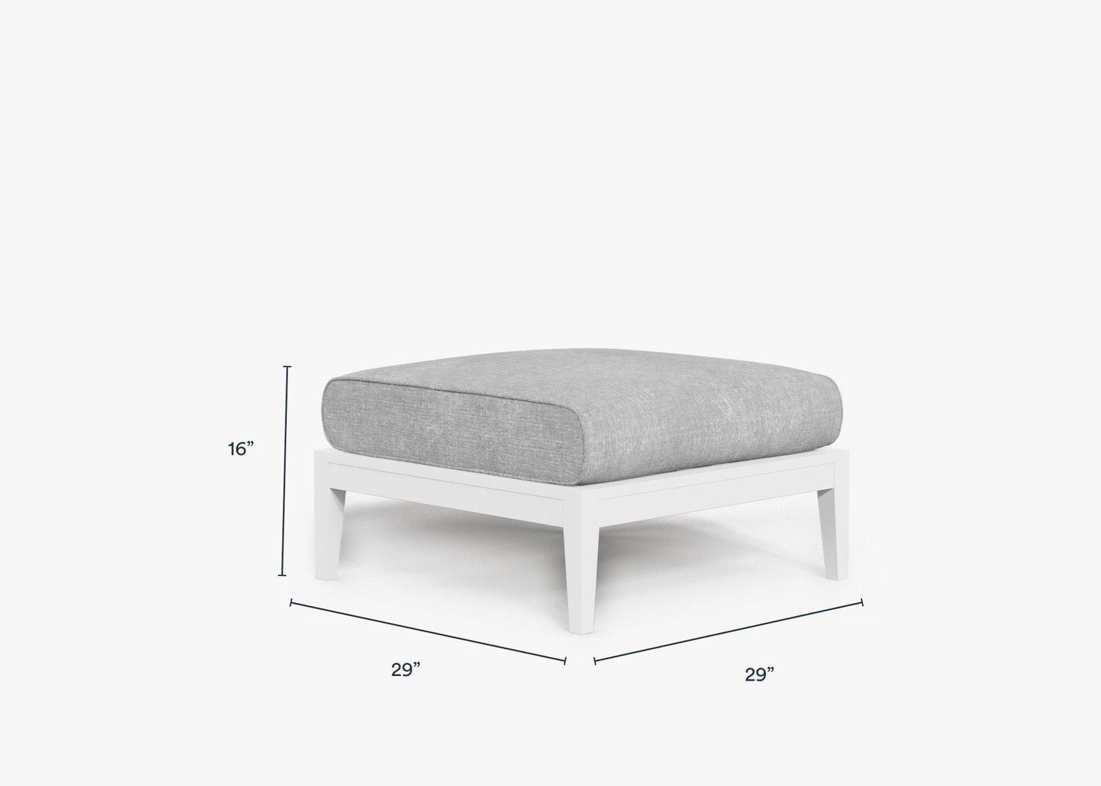 White Aluminum Multifunctional Outdoor Ottoman - Image 4