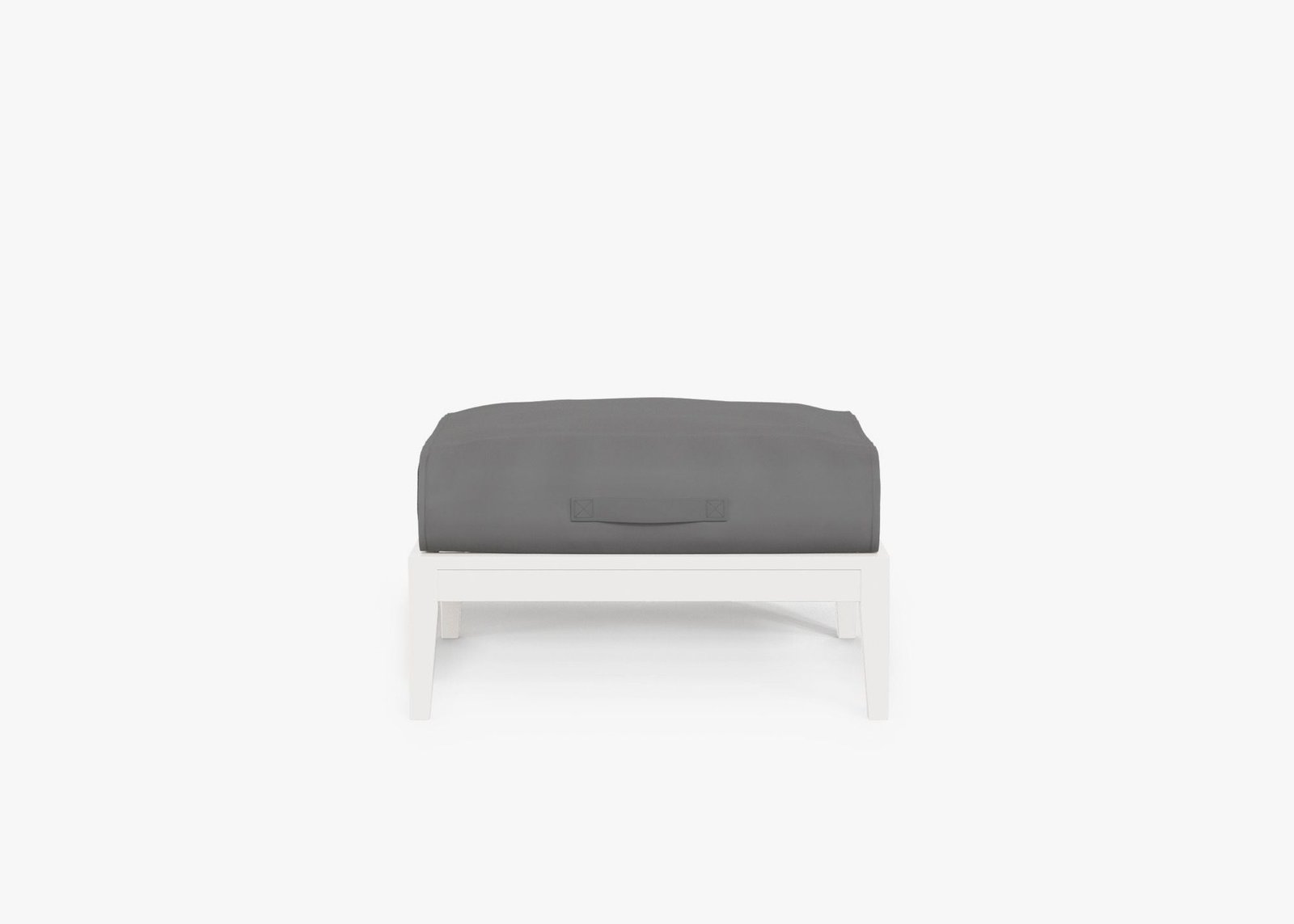 White Aluminum Multifunctional Outdoor Ottoman - Image 7