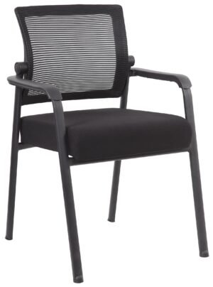 Boss Mesh 4-Legged Guest Chair [B6889] Boss Office Products No Casters Guest Chair B6889-BK