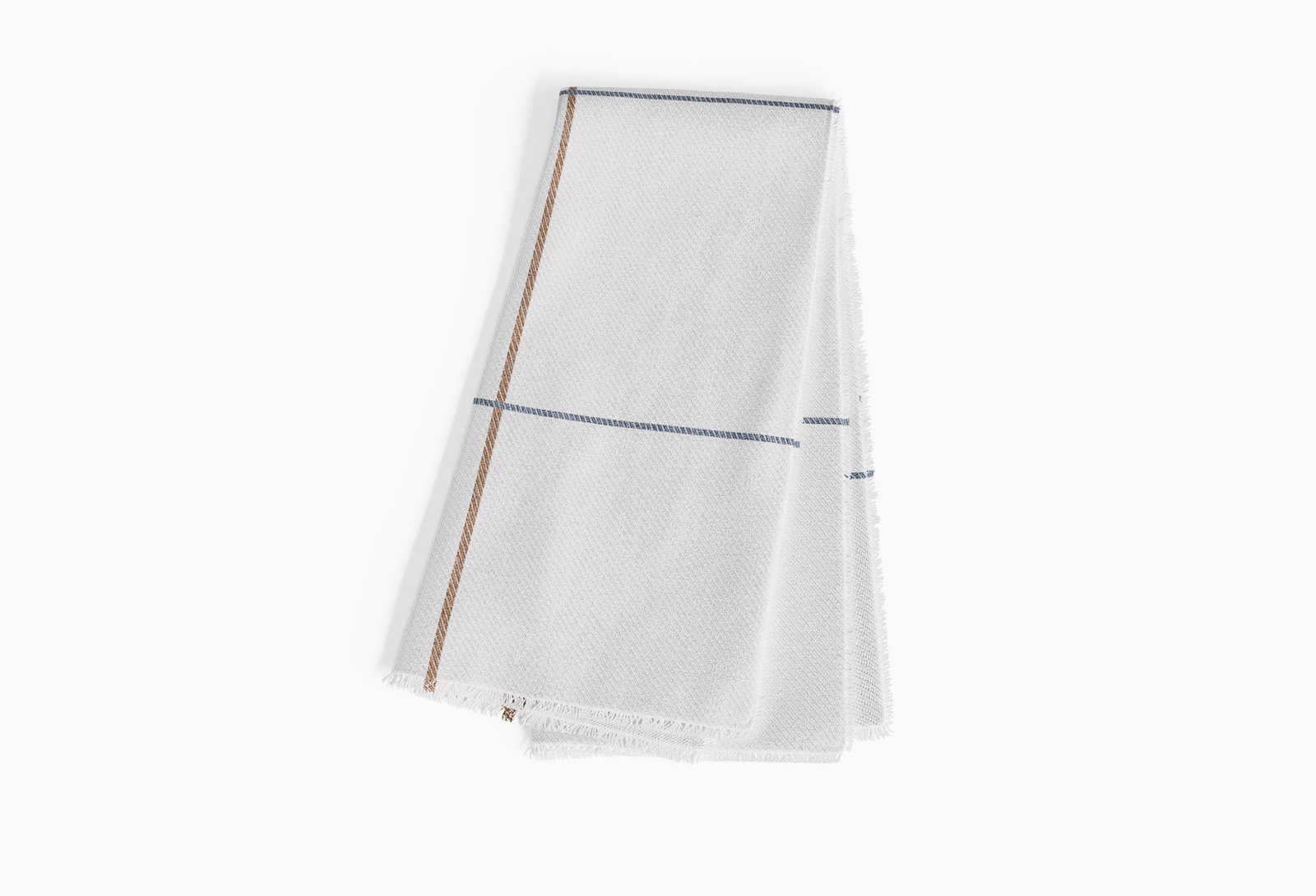 Outdoor Bug Shield Throw Blanket - #color_Swan White Windowpane Plaid