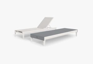 White Aluminum Outdoor Core Chaise Lounge