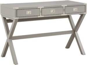 Office Star Wellington 46" Desk with Power [WELP4630] Office Star Grey WELP4630-GRY
