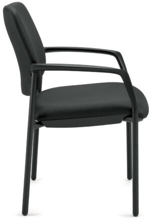 Offices To Go Black Fabric Waiting Room Chair with Arms [OTG3918B]