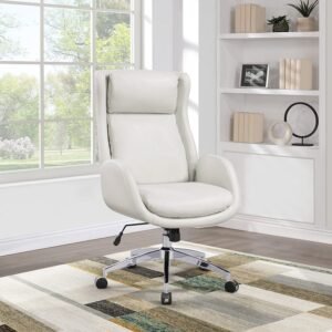 OSP Furnishings Blanchard Faux Leather Office Chair [BLD] Office Star White Faux Leather Leather Office Chair BLD-U11