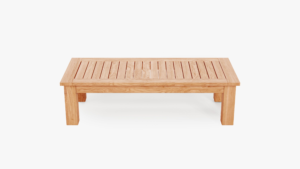 Teak Outdoor Coffee Table - Square Leg - Large