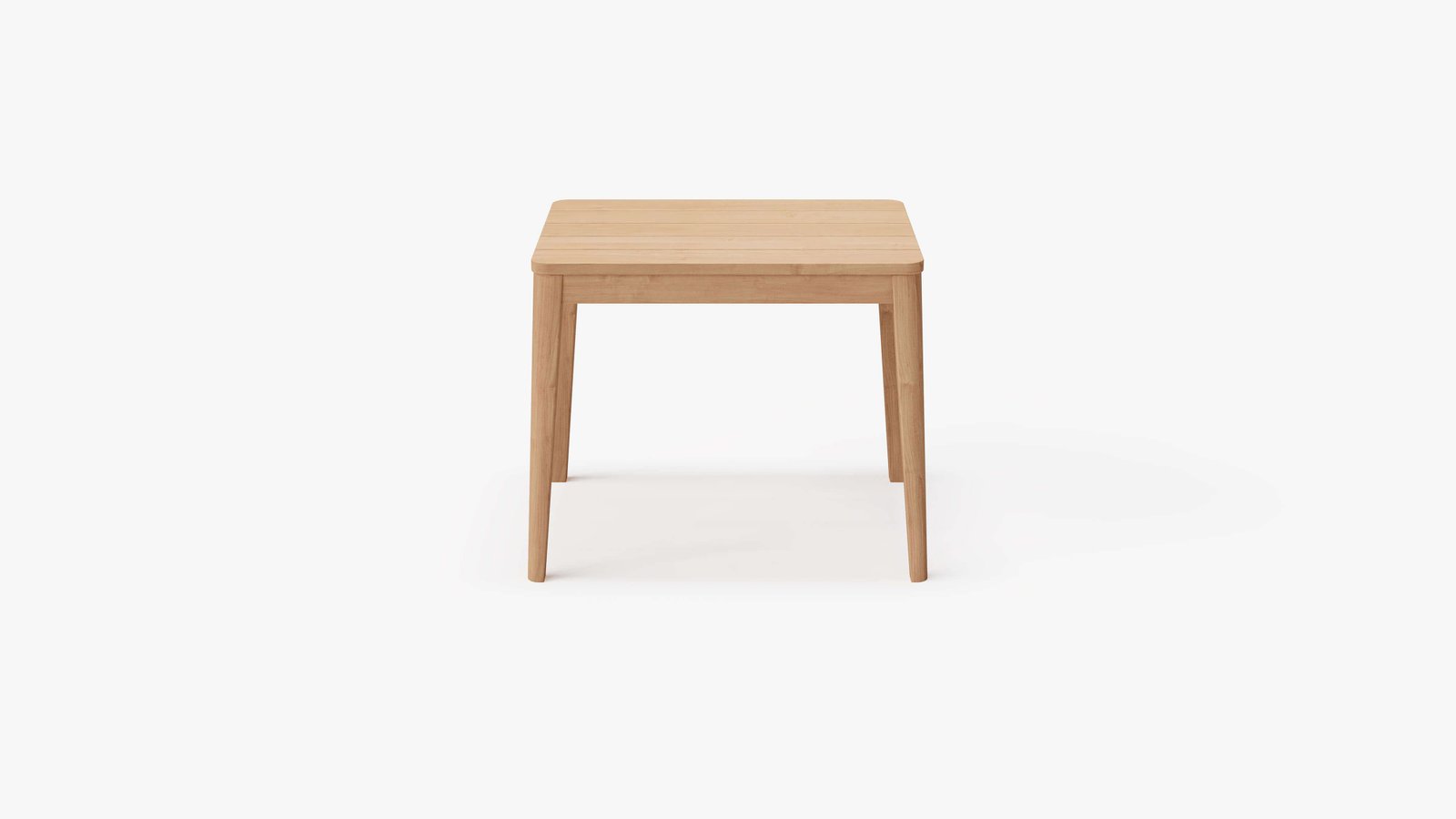A teak side table with a smooth rectangular top and sturdy legs, showcasing natural wood grain and a warm finish.-teak side table-outer #shape_rectangular