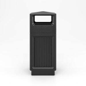 Safco Canmeleon™ Recessed Panel, Side Open, 15 Gallon Safco Black 9478BL