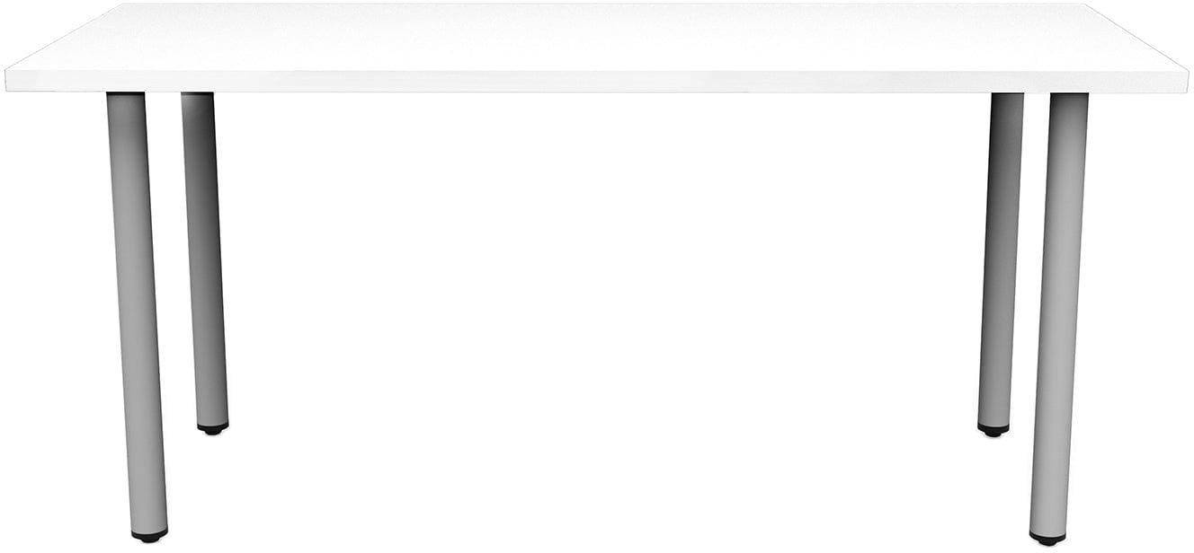 Safco JURNI Multi-Purpose Table with Post Leg and Glides Safco Designer White JN6024NFXPGLDSWT