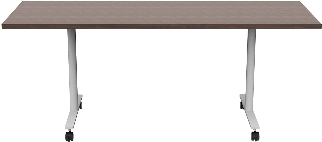 Safco JURNI Multi-Purpose Table with T-Leg and Casters Safco Columbian Walnut JN7224NFXTCACLWN