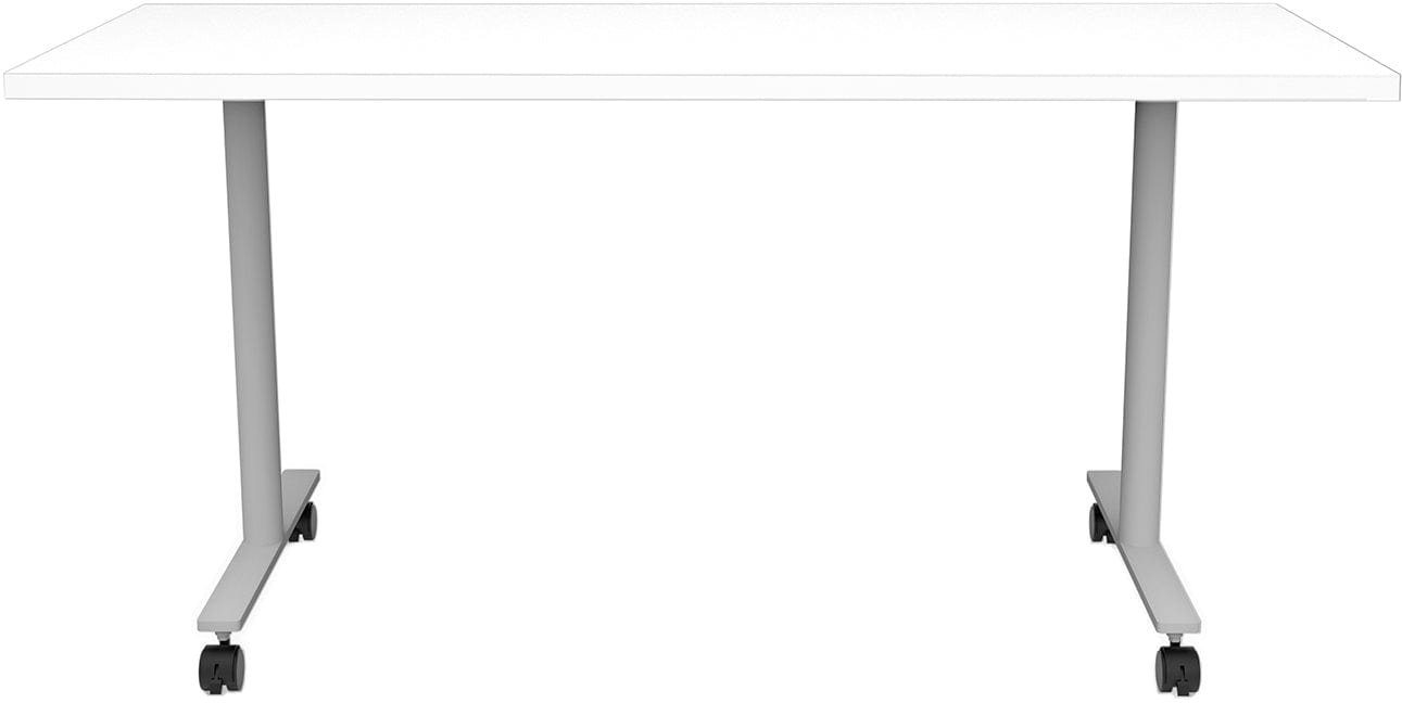 Safco JURNI Multi-Purpose Table with T-Leg and Casters Safco Designer White JN6024NFXTCADSWT