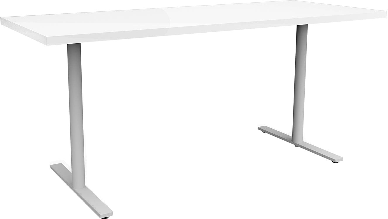 Safco JURNI Multi-Purpose Table with T-Leg and Glides Safco Designer White JN6024NFXTGLDSWT