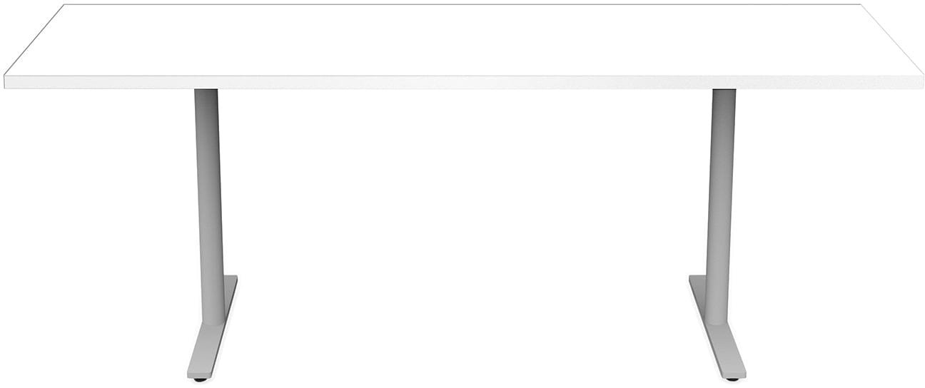 Safco JURNI Multi-Purpose Table with T-Leg and Glides Safco Designer White JN7224NFXTGLDSWT