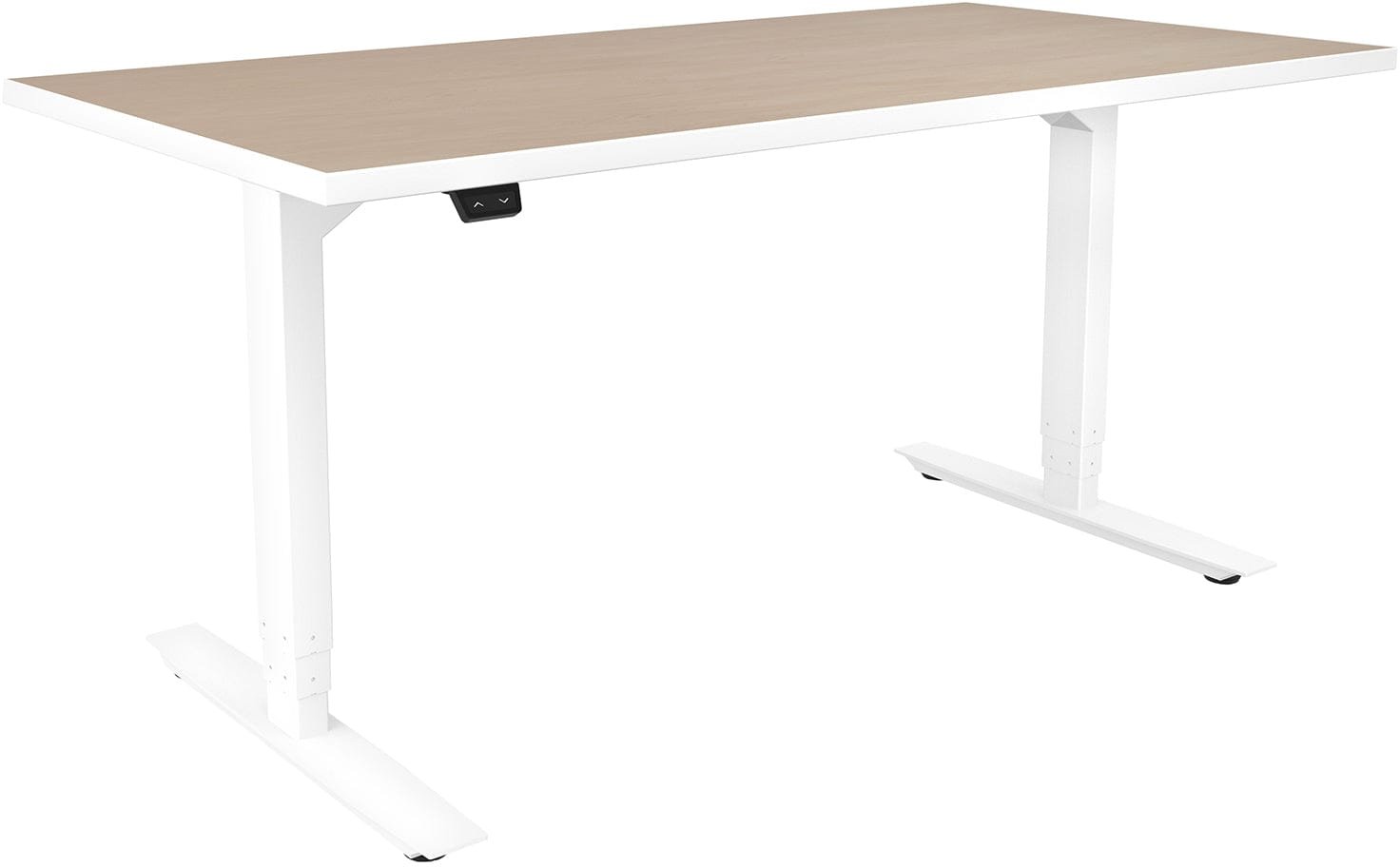 Safco ML-Series Height-Adjustable Table, 30x60 Laminate Top, 3-Stage/2-Leg Base Safco White ML323060WHFUMPWI