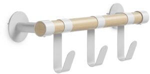 Safco Resi Coat Wall Rack 3 Hooks Safco White 4263WH