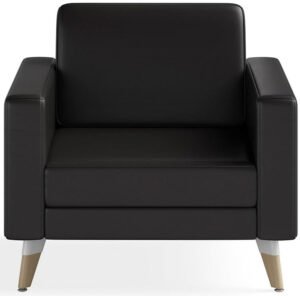 Safco Resi Lounge Chair Safco Black 1732RESFEET4PKBL