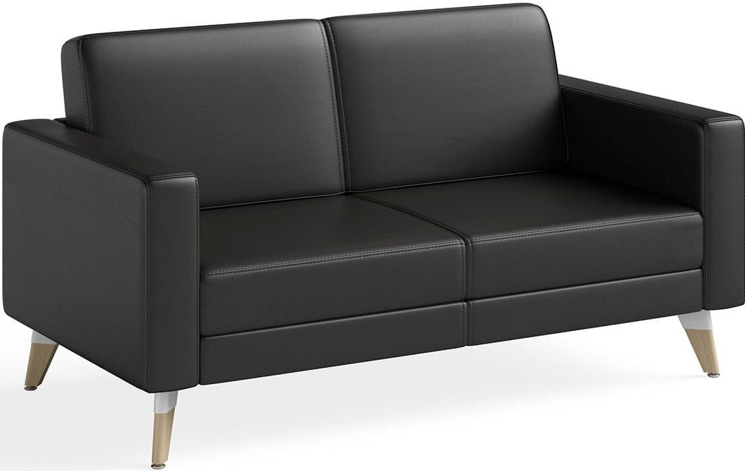 Safco Resi Lounge Settee Safco Black 1731RESFEET4PKBL
