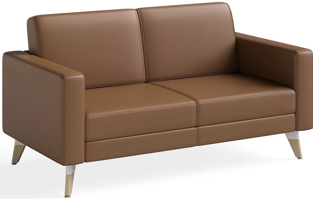 Safco Resi Lounge Settee Safco Cognac 1731RESFEET4PKCOG