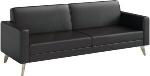 Safco Resi Lounge Sofa Safco Black 1730RESFEET4PKBL