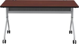 Safco Rumba 60x24 Flip Nesting Table Safco Biltmore Cherry RBA6024FLSLBMCH