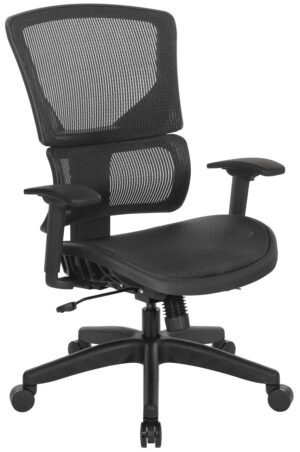 Vertical Matrix Mesh Managers Chair with Optional Headrest [639-T11N48P] Office Star Mesh Chair