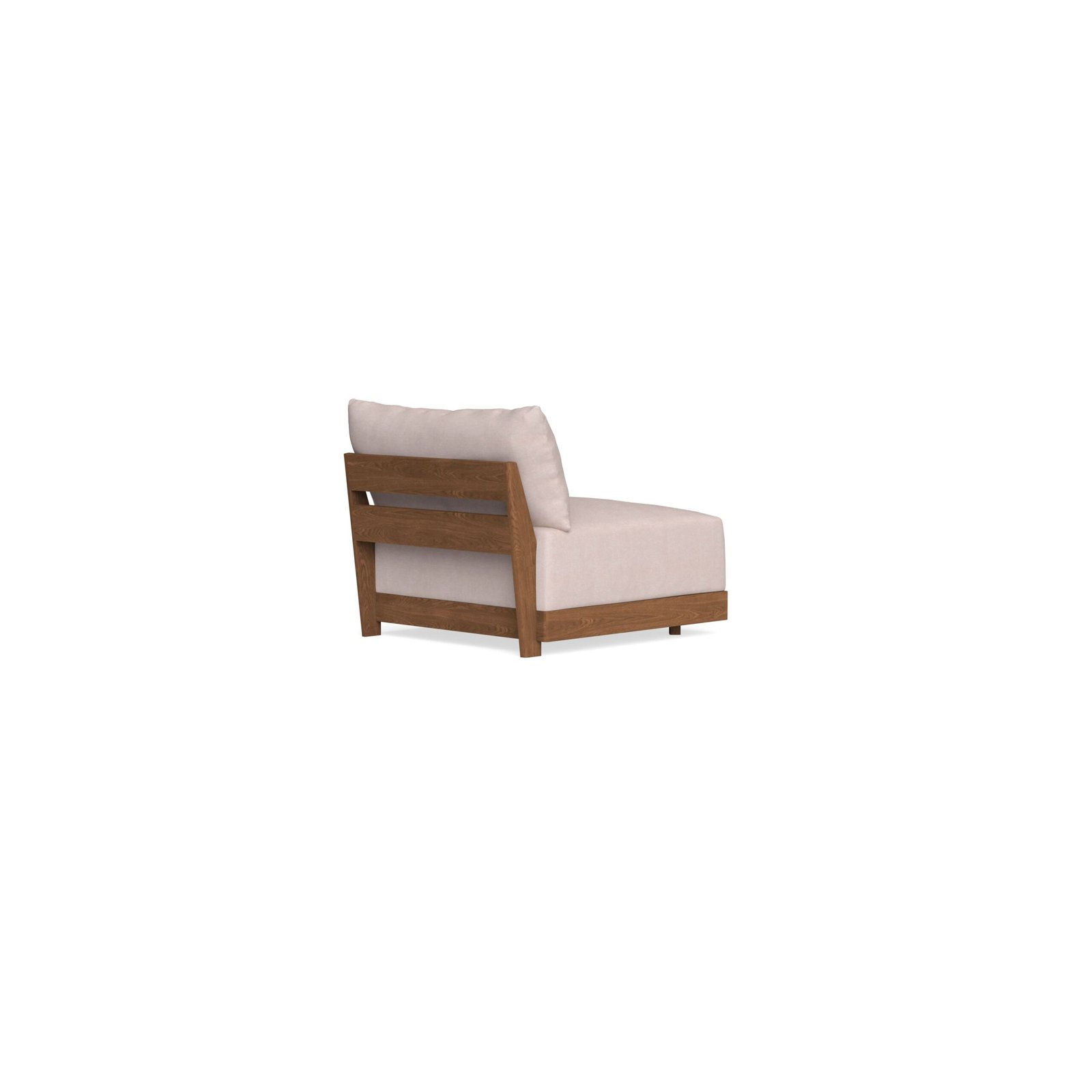 Modular Bondi Espresso Armless Chair in Blush | Classic Blend - Image 3