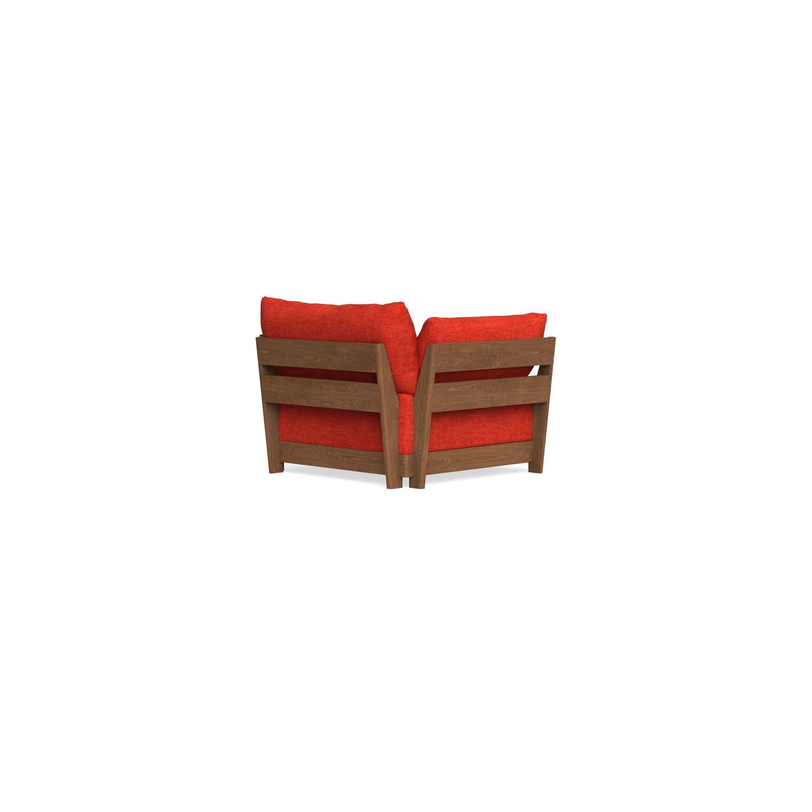 Modular Bondi Espresso Armchair in Poppy Orange | Memory Foam Blend - Image 3