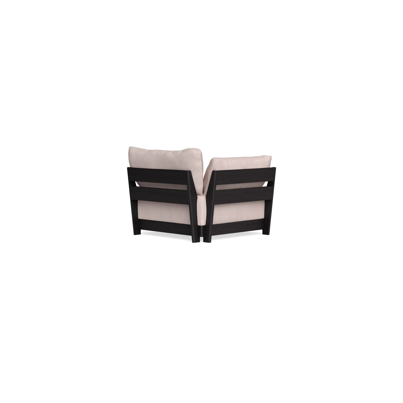 Modular Bondi Black End Chair in Blush | Classic Blend - Image 3