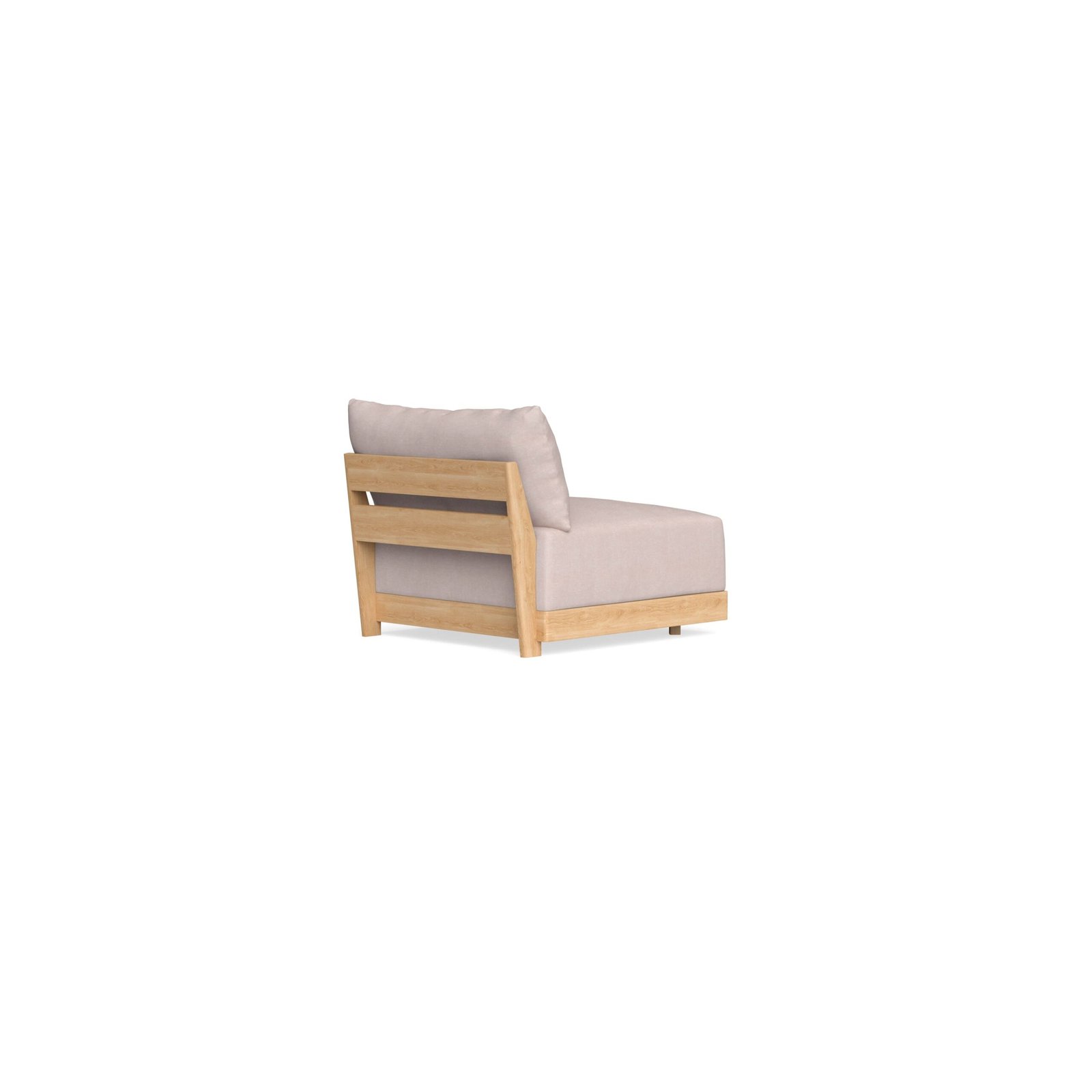 Modular Bondi Latte Armless Chair in Blush | Classic Blend - Image 3