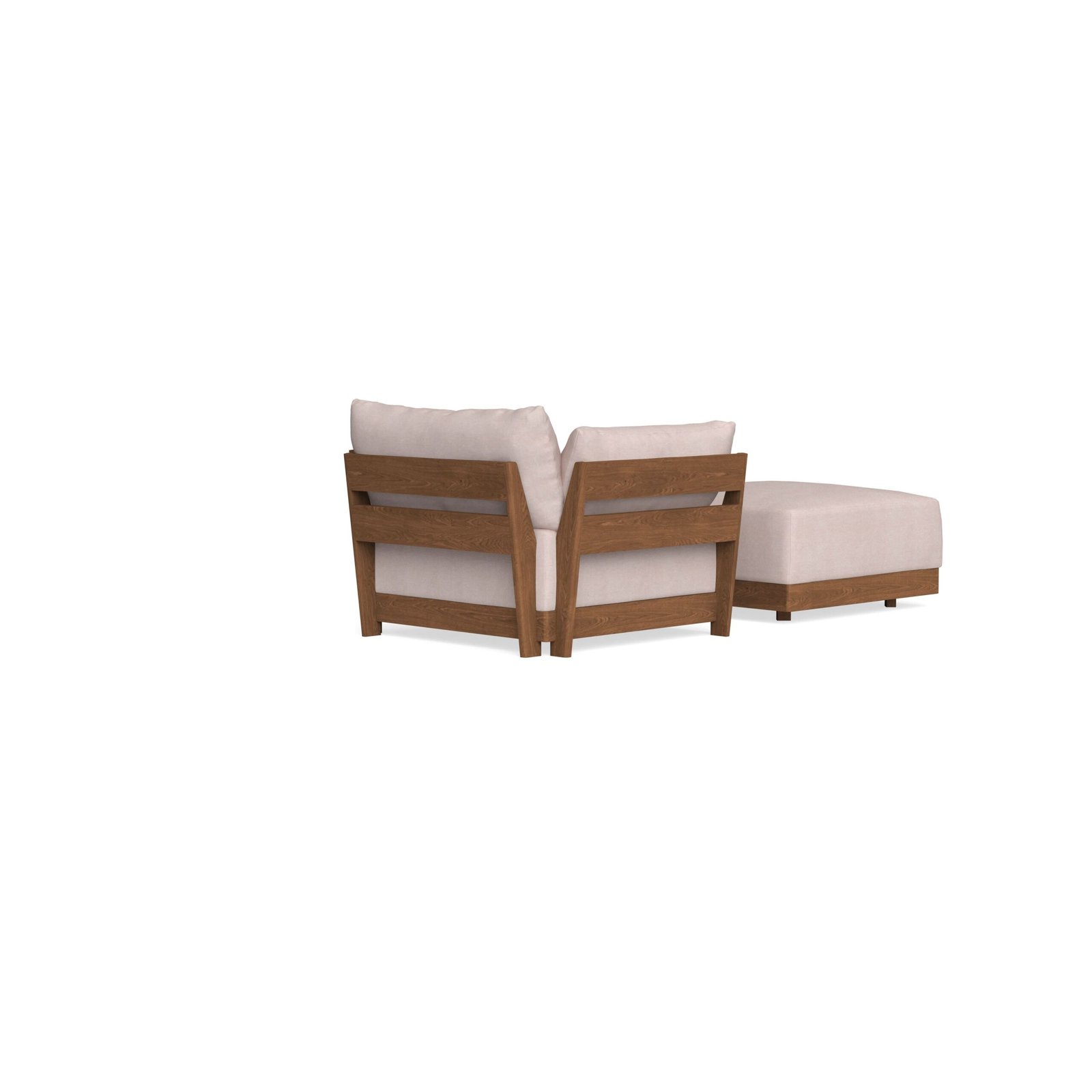Modular Bondi Espresso Armchair + Ottoman in Blush | Classic Blend - Image 3