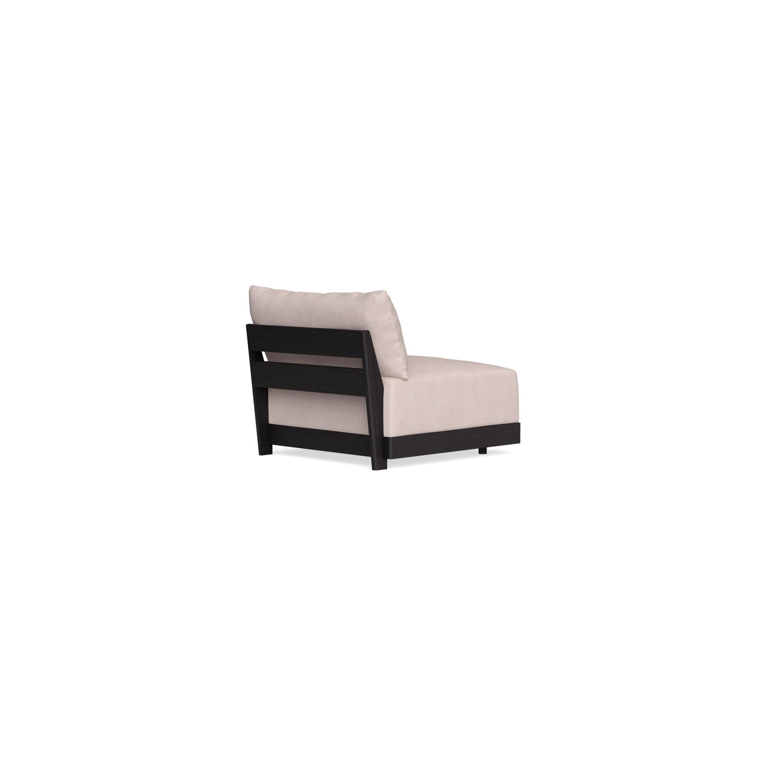 Modular Bondi Black Armless Chair in Blush | Classic Blend - Image 3